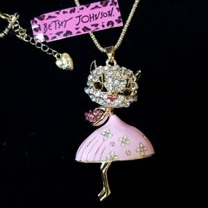 Betsy Johnson Cat Necklace